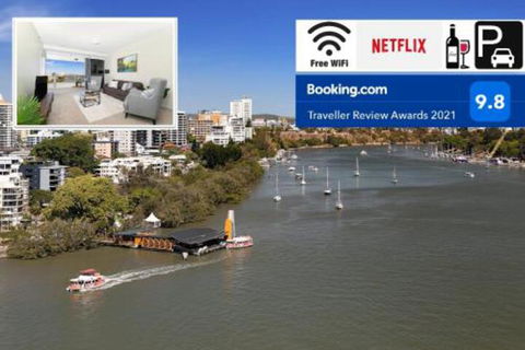 Amazing River View 3 Bedroom Apartment Brisbane CBD Netflix Fast Wifi Carpark - Grafton Accommodation 0