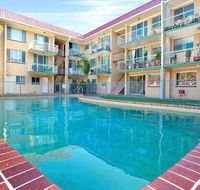 Bribie Beach King bed Unit overlooking pool